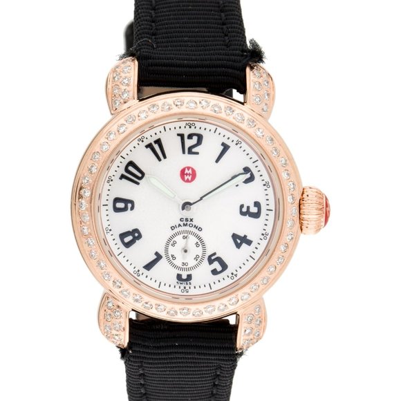 Michele Rose Gold 26mm CSX Watch w/ manufacturers - Picture 1 of 4
